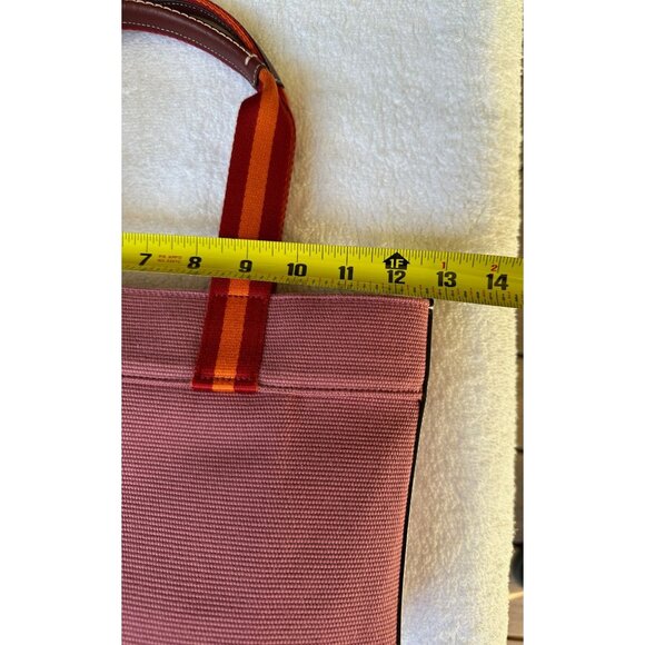 COACH Small Canvas And Smooth Leather Shoulder Tote Light Raspberry Multi Ck168 - Picture 14 of 16